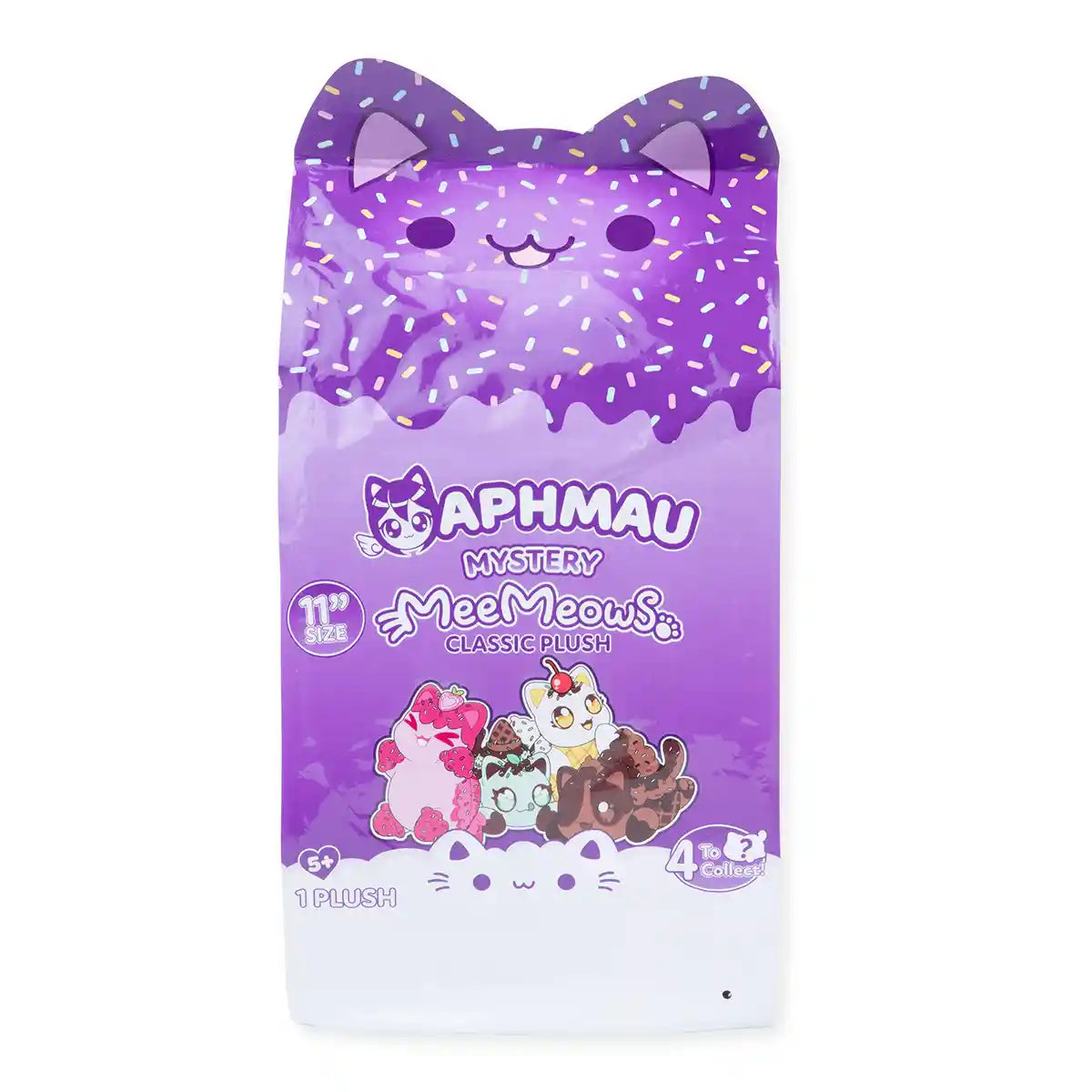 Aphmau MeeMeows 11 Inch Classic Mystery Plush, Ice Cream Collection Blind Box with 1 of 4 Plush Cats, Chocolate, Vanilla, Strawberry, Mint Chip, Official Aphmau Merchandise, Stuffed Animals & Plush Toys