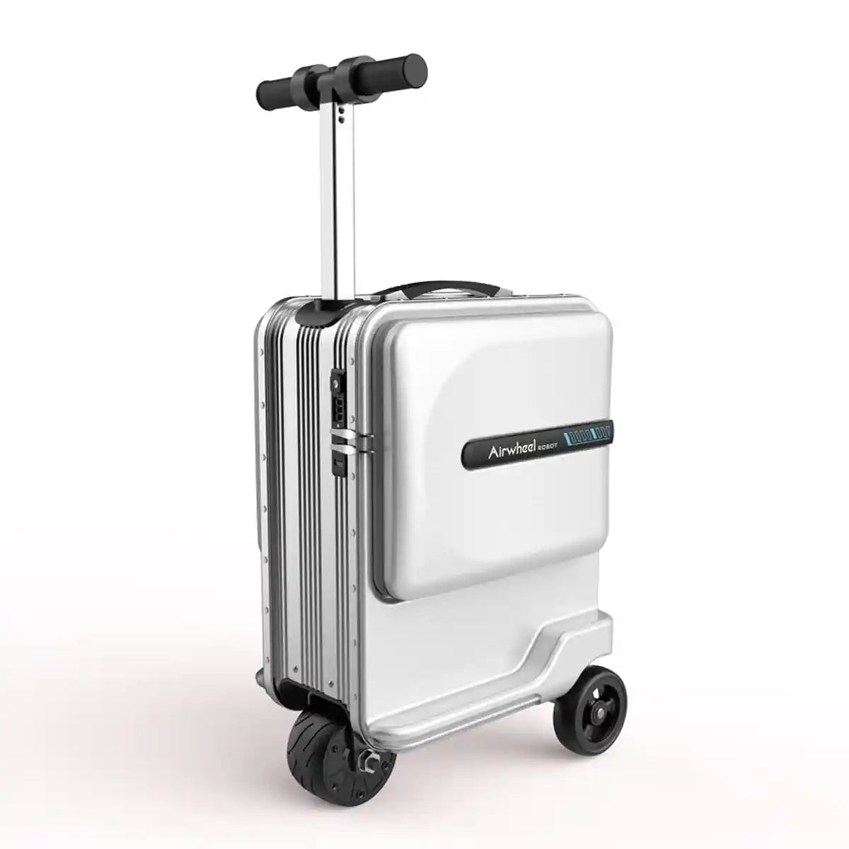 حقيبة سكوتر كهربائية Airwheel SE3MiniT، فضية اللون، خفيفة الوزن وذكية، سعة 26 لترًا، مع بطارية قابلة للإزالة معتمدة من شركة الطيران، وبنك طاقة، وسرعة 8 كم/ساعة