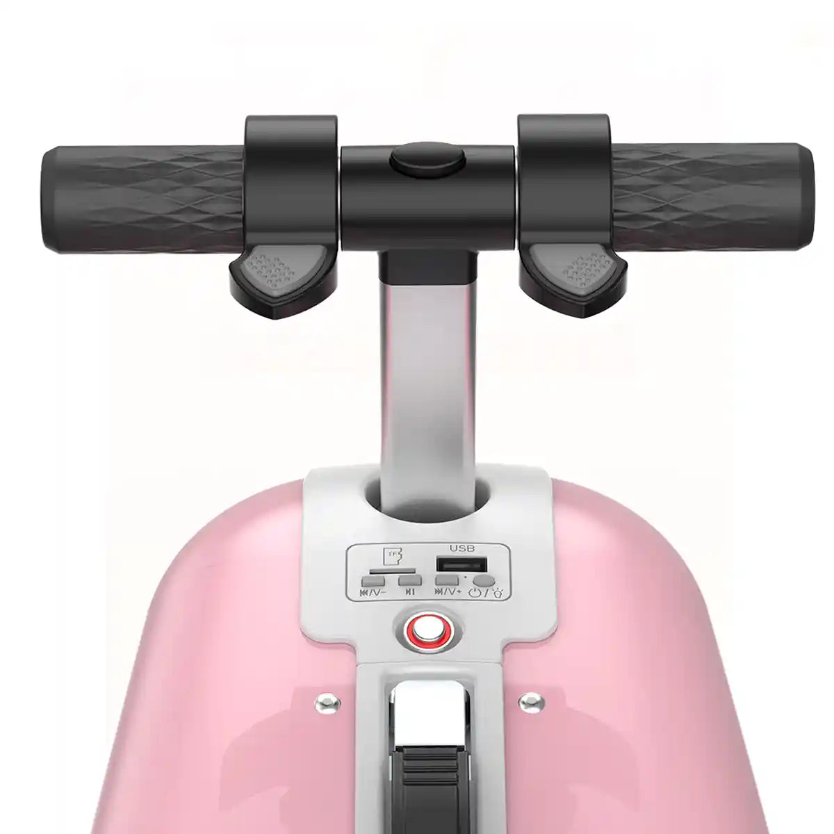 حقيبة سكوتر كهربائية للأطفال Airwheel SQ3S، وردية اللون، سعة 20 لترًا مع مقود قابل للتعديل، وبطارية قابلة للإزالة، ومكبرات صوت بلوتوث، وسرعة 6.5 كم/ساعة