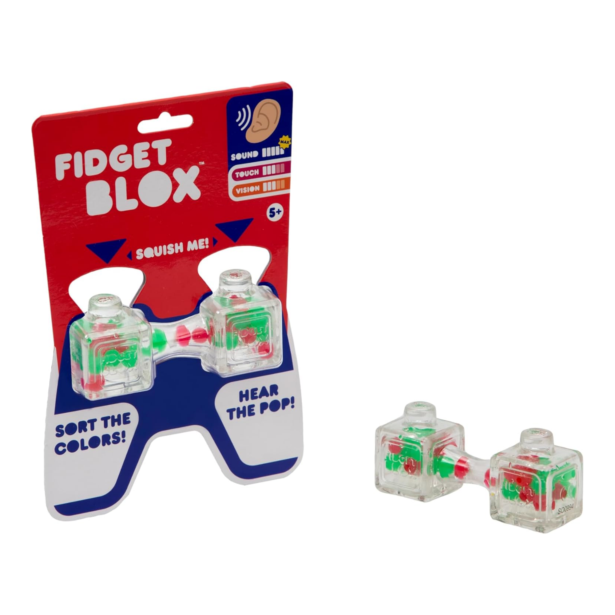 Goliath Fidget Blox Lot de 3 jouets sensoriels avec clip pour sac à dos (exclusivité ) | Son, toucher, vision | Sûr et fiable | À partir de 5 ans