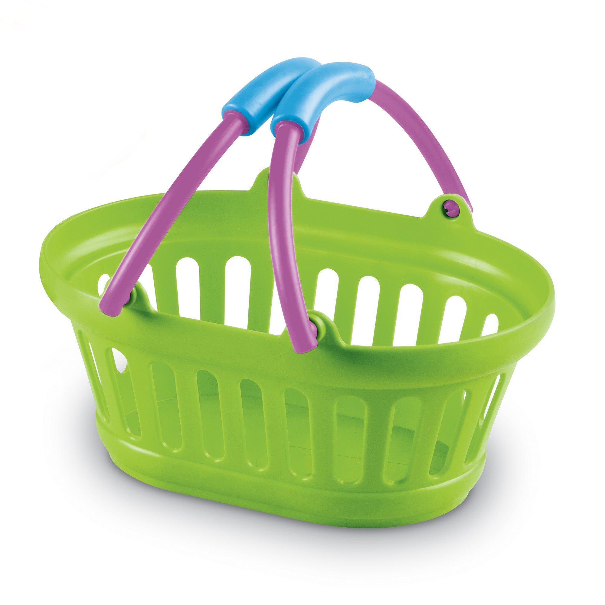 مجموعة سلال New Sprouts من Learning Resources، مكونة من 4 سلال ملونة بمقابض سميكة، مثالية للعب التظاهري ومهارات التواصل، للأعمار من سنتين فما فوق