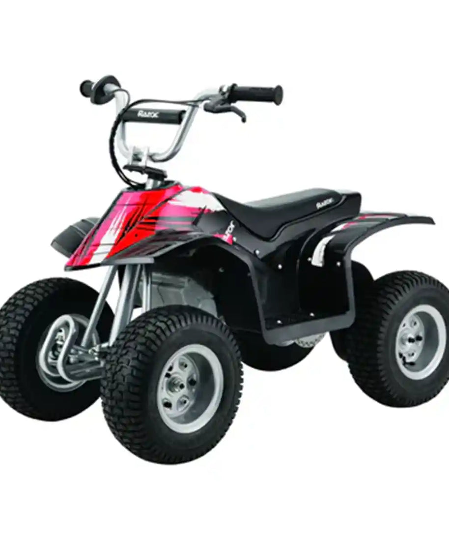 Razor Dirt Quad – 24V Electric 4-Wheeler Ride-On for Kids Ages 8+, Off-Road Quad with Twist-Grip Throttle, Hand-Operated Disc Brake & 12" Knobby Air-Filled Tires – Up to 8 mph & 40 Minutes of Ride Time