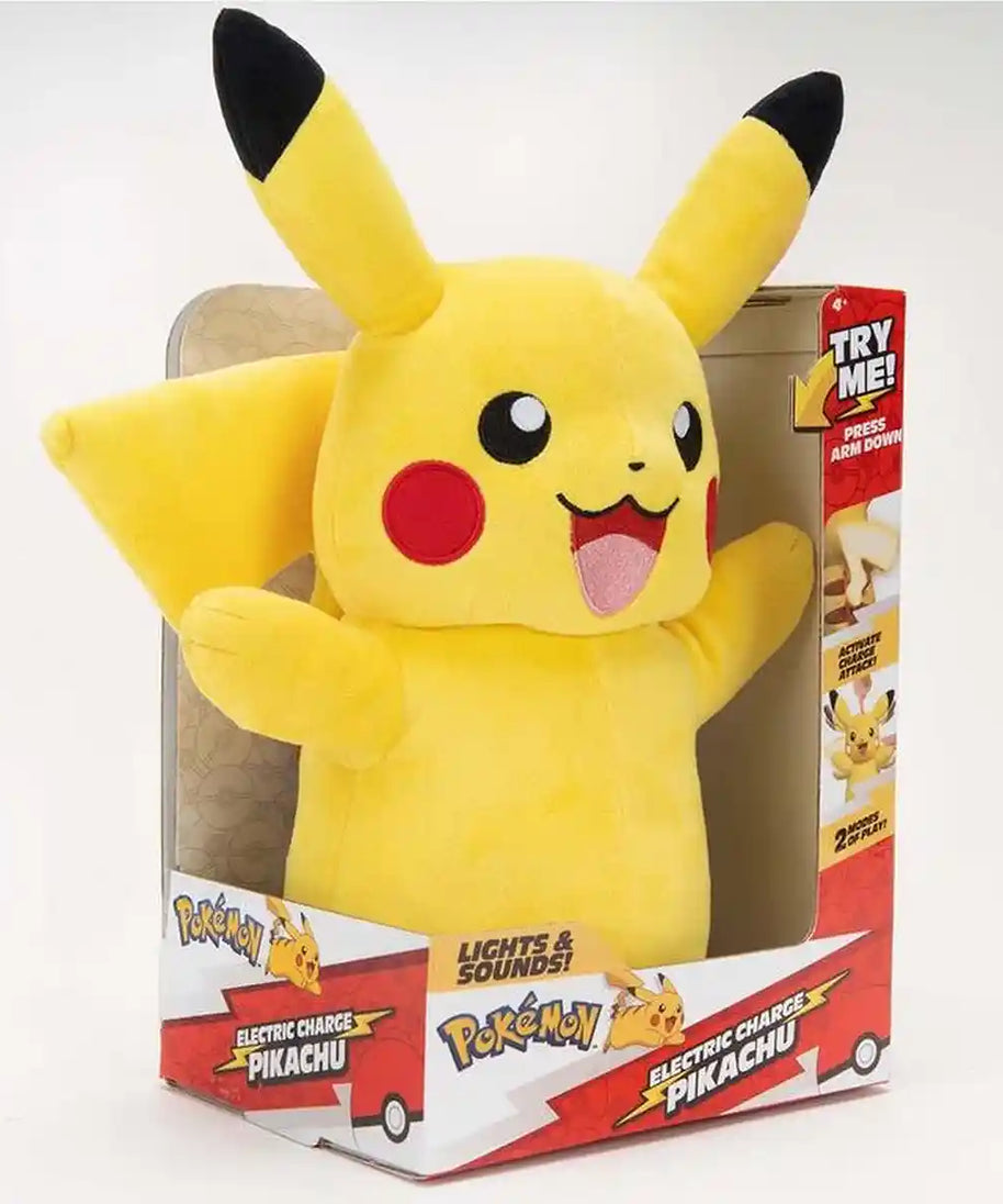 Pokémon Feature Deluxe Pikachu Plush 11-Inch with Lights, Sounds & Movement, 20+ Authentic Sounds & 30+ Reactions, Officially Licensed