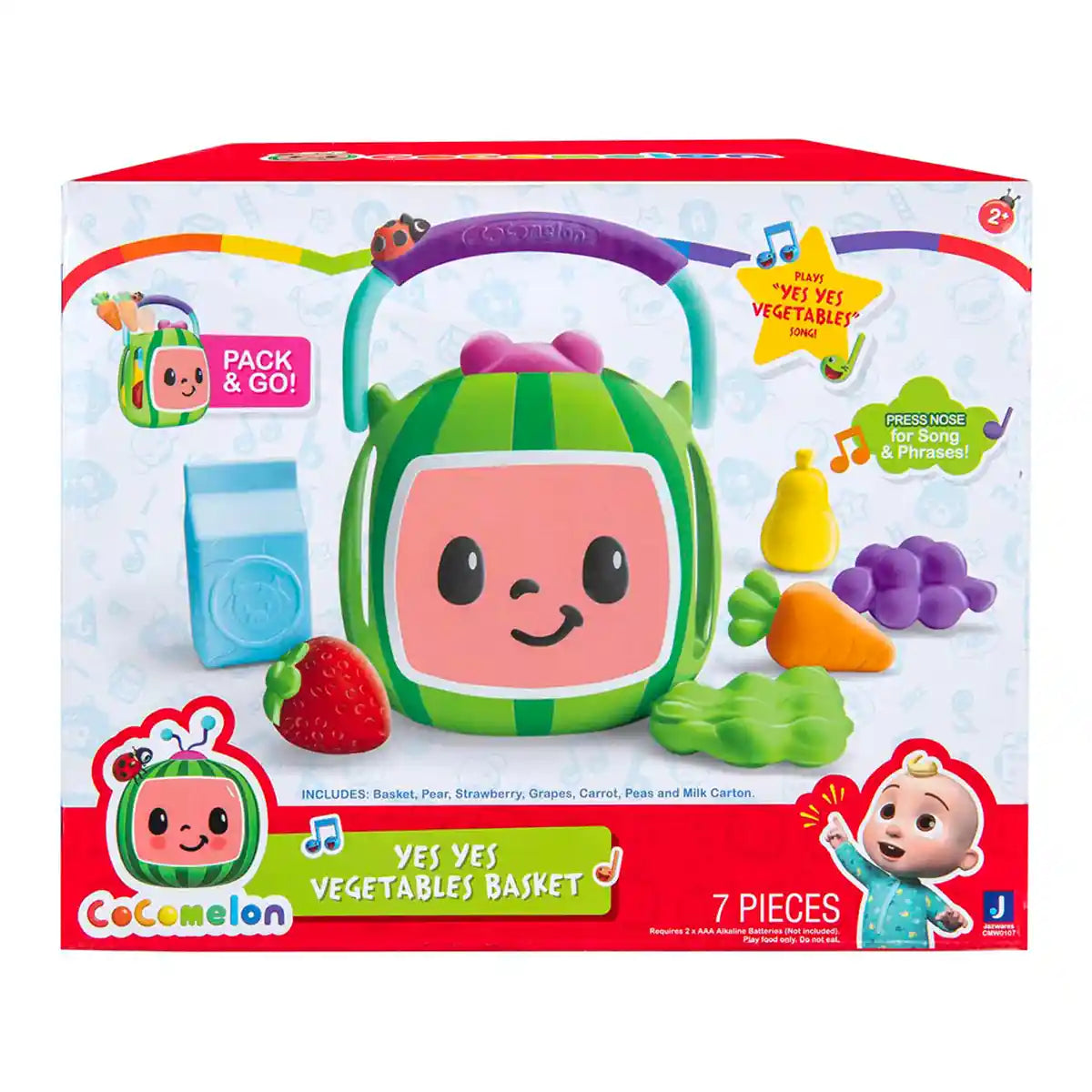 Cocomelon Kids Musical Doctor Check-Up Toy, Roleplay Medical Kit for Fine Motor Skills, Color & Shape Learning, Pretend Play for Toddlers