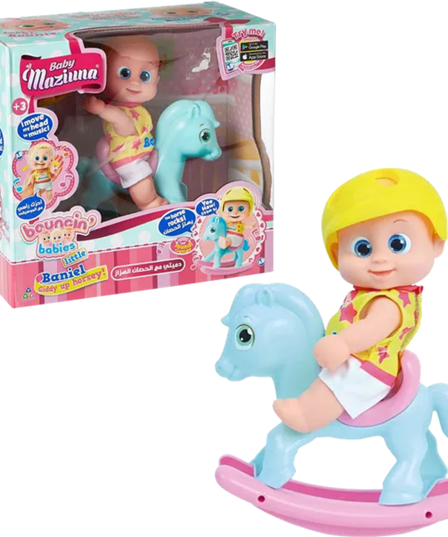 Baby Maziuna Doll for Girls, 3 Years and Above, Multi-Color, Soft Play Doll, Fun and Safe Toy Gift