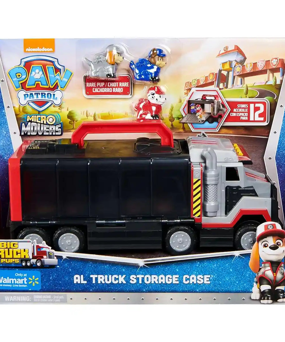PAW Patrol Big Truck Pups, Al Truck Playset with 3 Figures, Movable Cabin, Storage Case, Kids Toy
