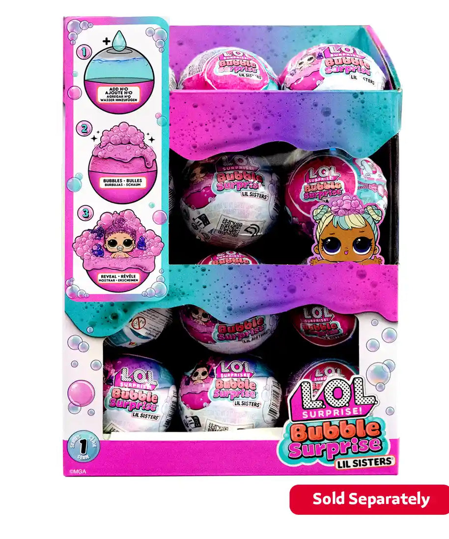 L.O.L. Surprise Bubble Foam Lil Sisters Doll, Collectible Baby Sister, Bubble Surprise, Color-Changing, Sparkly Details, Includes Accessories, Gift for Girls Age 4+