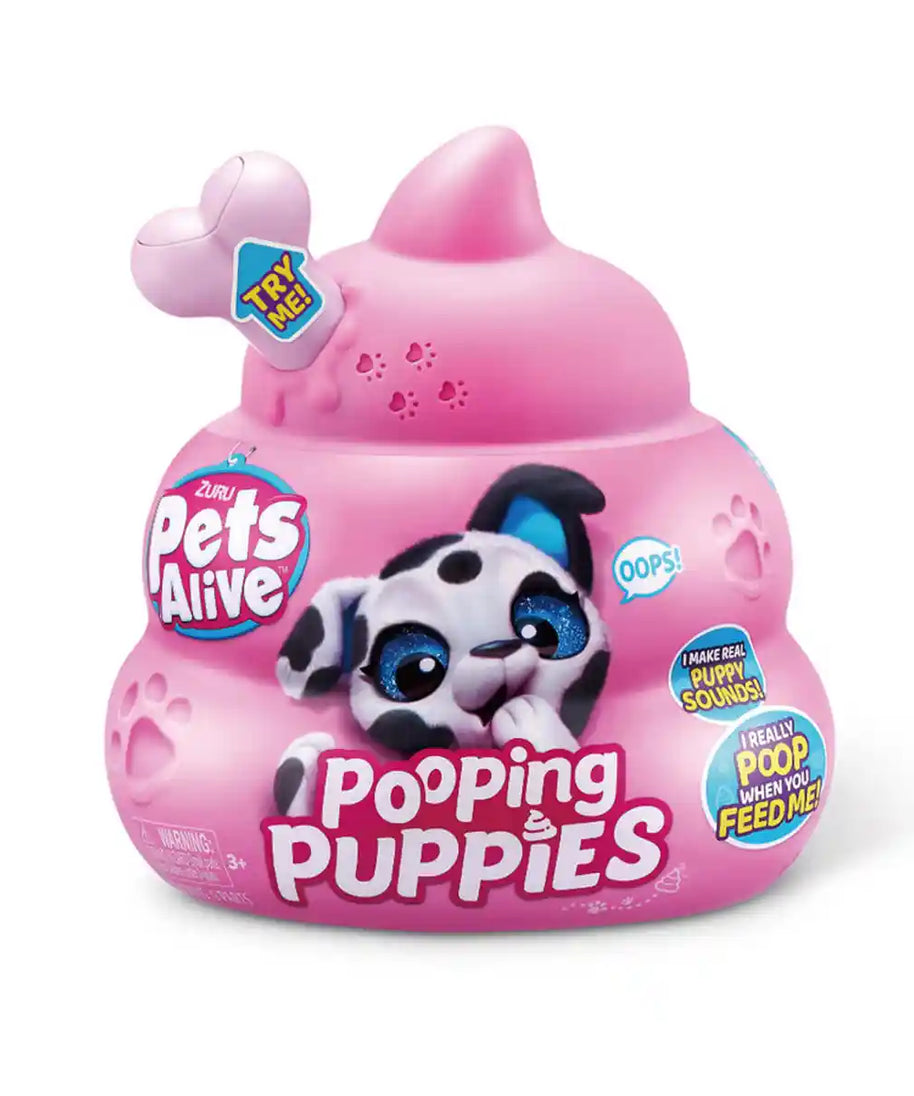 ZURU Pets Alive Poop Puppy Surprise – Ultra Soft Interactive Plush Toy, Color-Changing Magic, Collectible Puppy for Kids Ages 3+