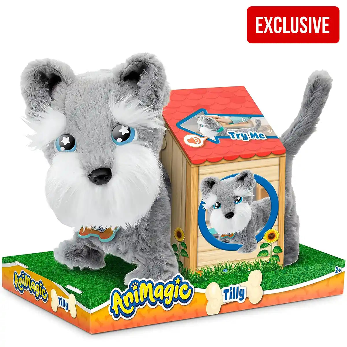 Animagic Tilly the Terrier Interactive Walking and Barking Plush Dog with Leash – Realistic Pet Role Play Toy for Kids Ages 2 to 5 – Plush Interactive Toy Figures