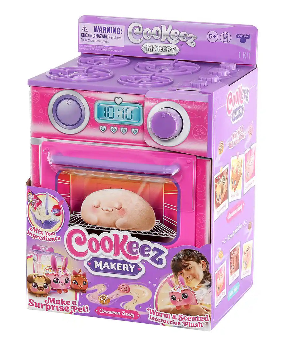 Cookeez Makery Cinnamon Treatz Oven Surprise Interactive Plush Toy, Warm Scented Pets, Kids Ages 5+, Plush Interactive Toy Figures