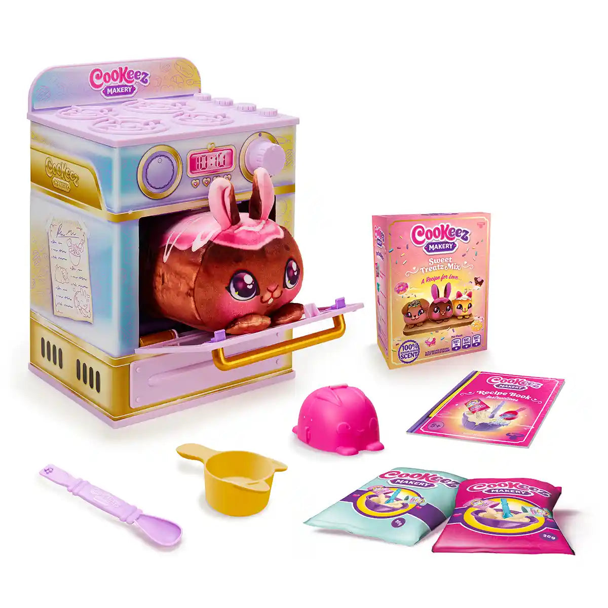 Cookeez Makery Sweet Treatz Oven Surprise Interactive Plush Toy, Warm Scented Pets with Sounds, Kids Ages 3+, Plush Interactive Toy Figures