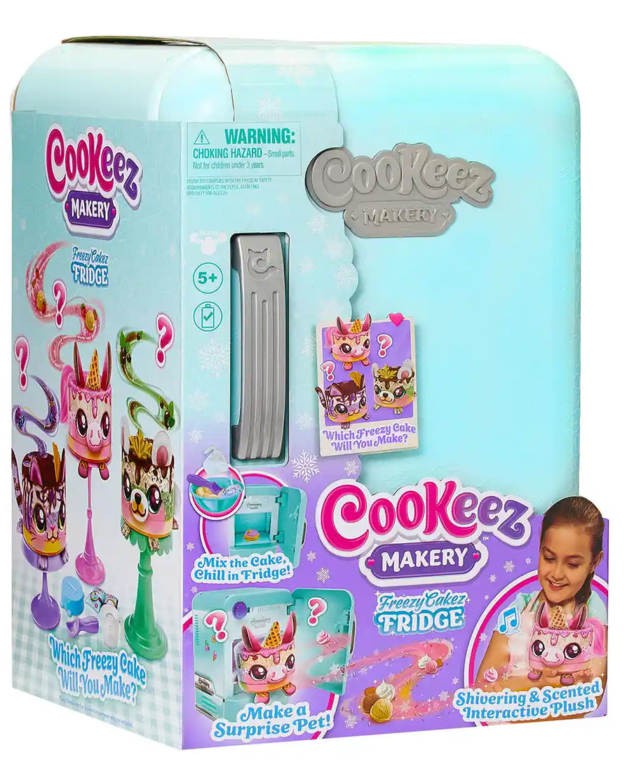 Cookeez Makery Freezy Cakez Fridge Surprise Interactive Plush Toy, Mix, Decorate & Transform Scented Pets, Kids Ages 5+, Plush Interactive Toy Figures