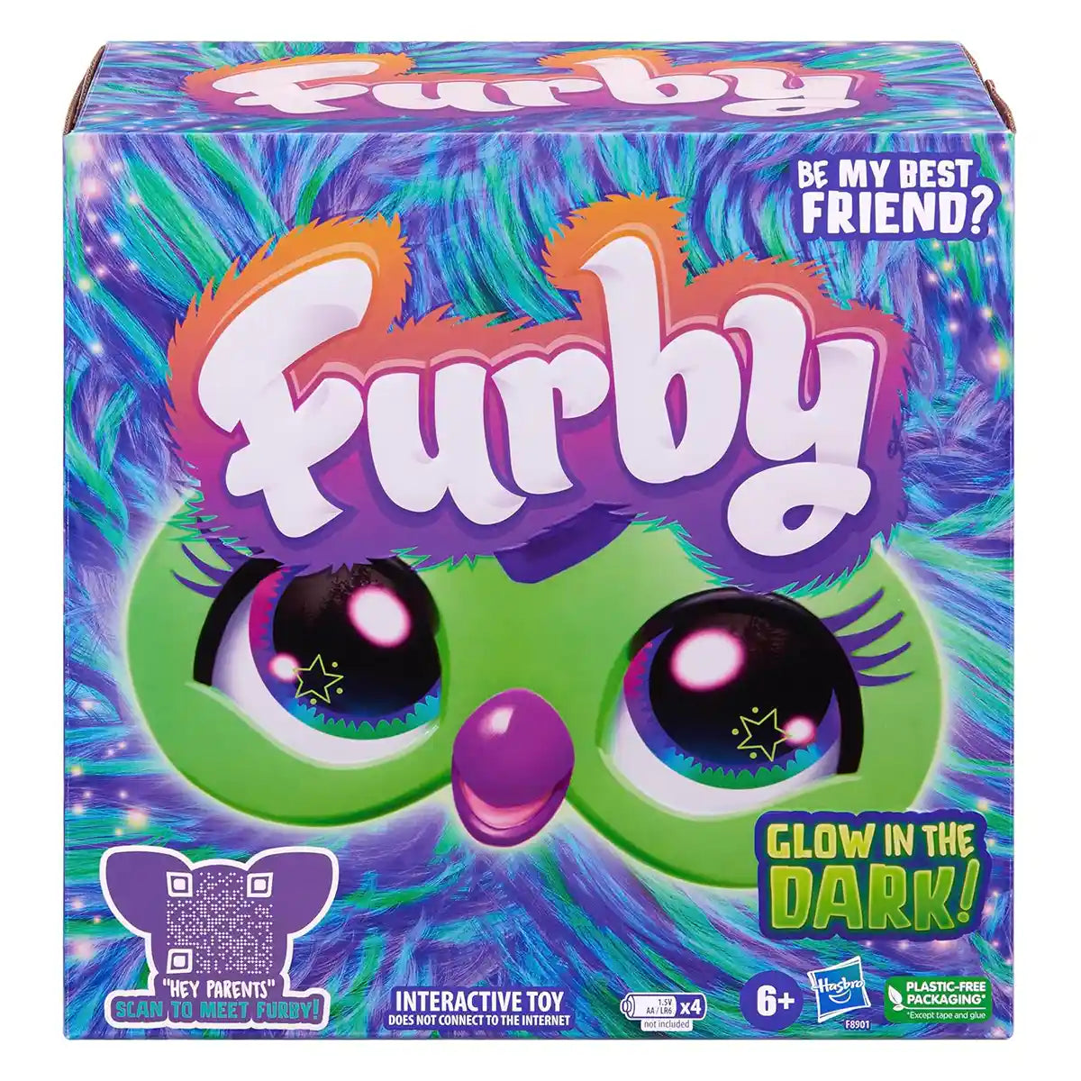 Furby Aurora Furbealis Interactive Plush Toy, Voice Activated Animatronic, 600+ Phrases Jokes and Songs, 5 Play Modes, Glow in the Dark Beads, Interactive Talking Toy for Kids Ages 6+
