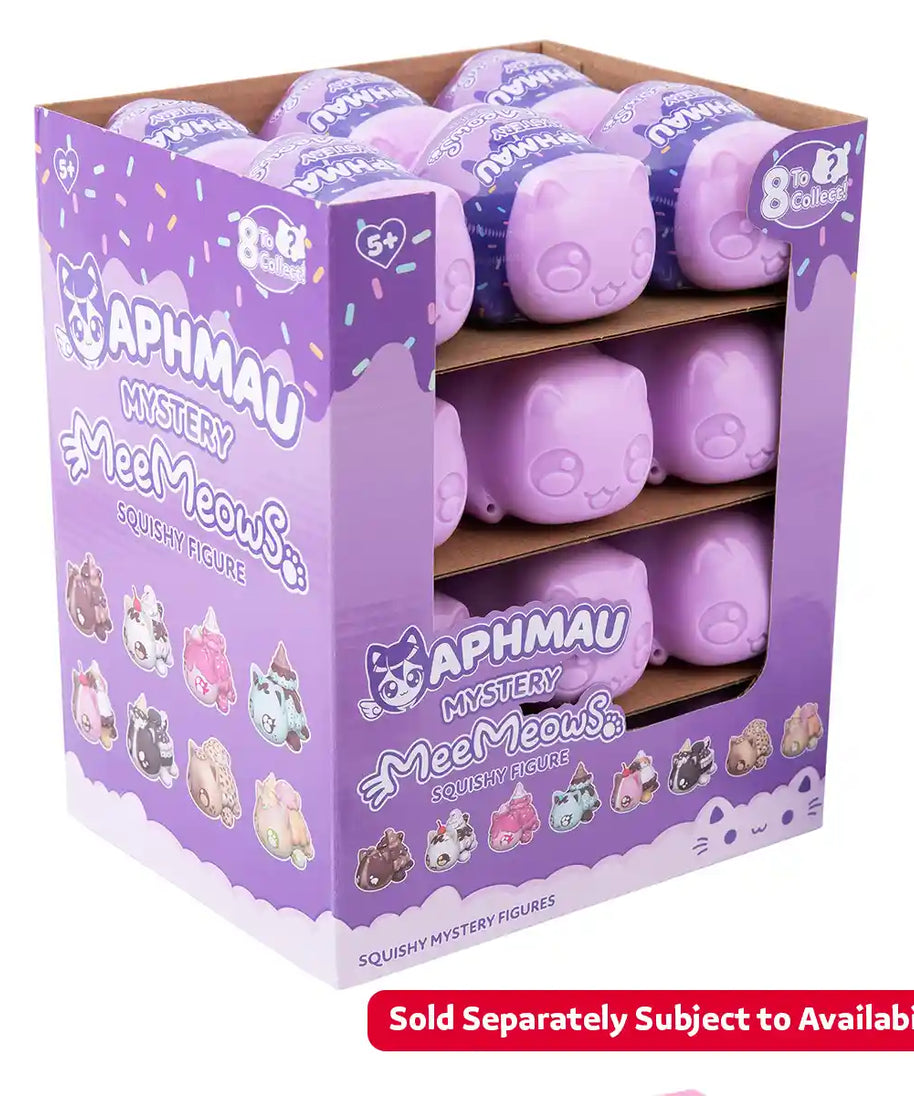 Aphmau MeeMeow Mystery Squishy Figures, Series 3 Ice Cream Collection, Blind Box with 1 of 8 Possible Squishy Cats, Official Merchandise