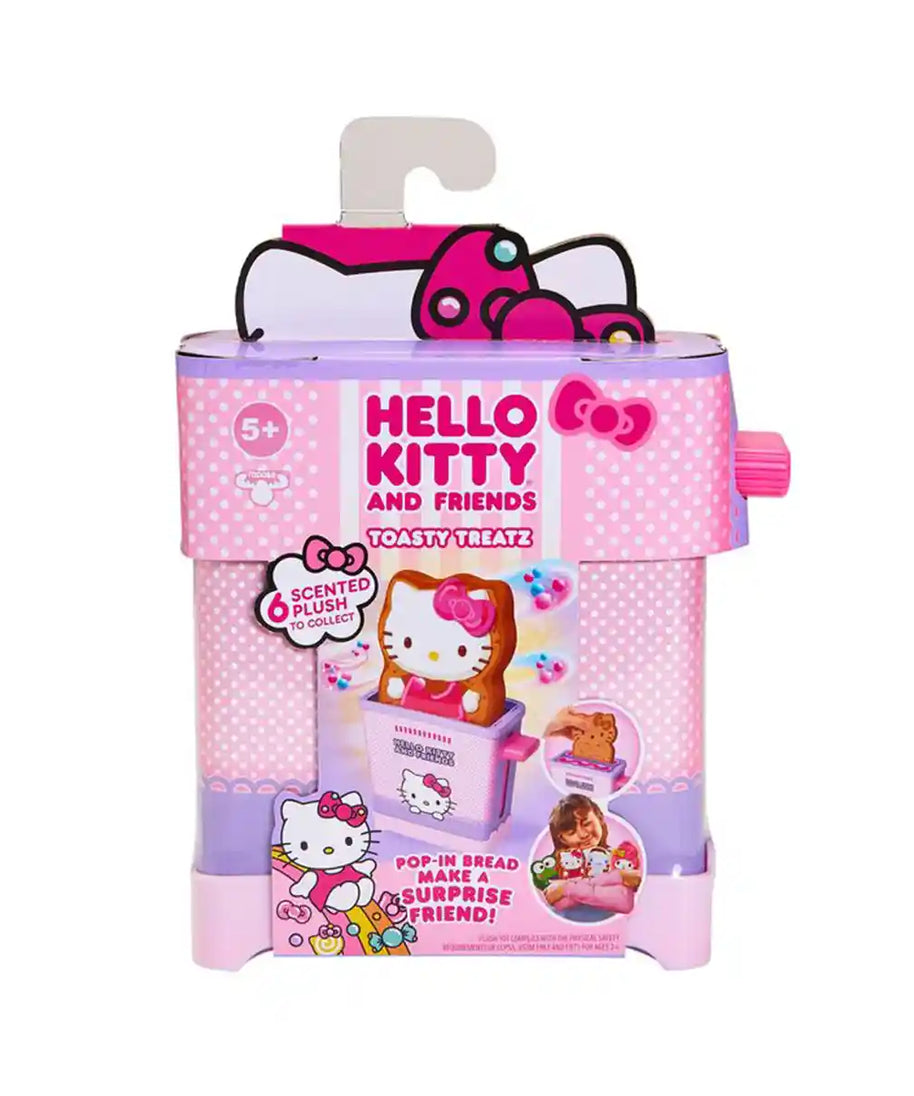 Cookeez Makery Hello Kitty and Friends Toasty Treatz Toaster Surprise Scented Plush Toy, Style May Vary, Kids Ages 5+, Plush Interactive Toy Figures