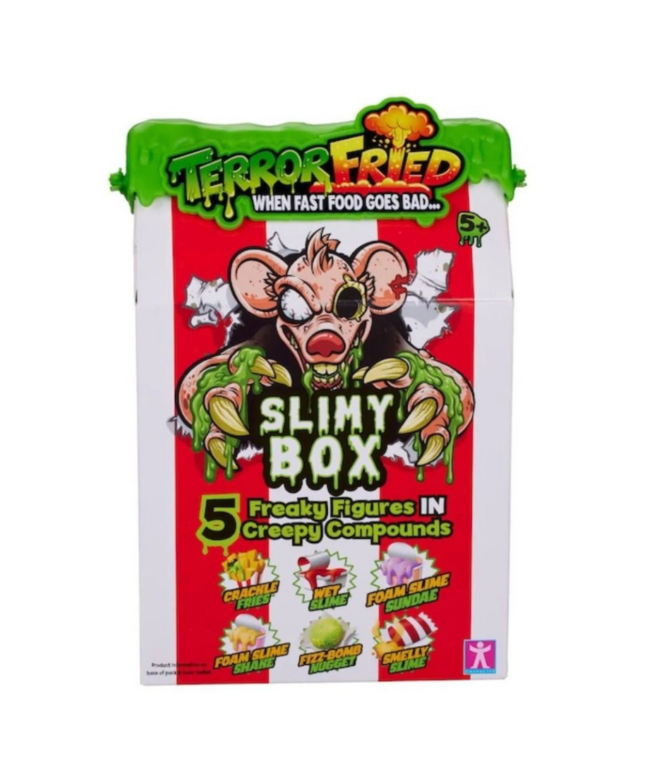 Terror Fried Slimy Box 08094, Gross Collectible Figures and Slime for Kids Ages 4 and Up, 6-Piece Interactive Fast-Food Play Set with Fizz, Squish, Crack and Ooze, Sensory and Collectible Toys
