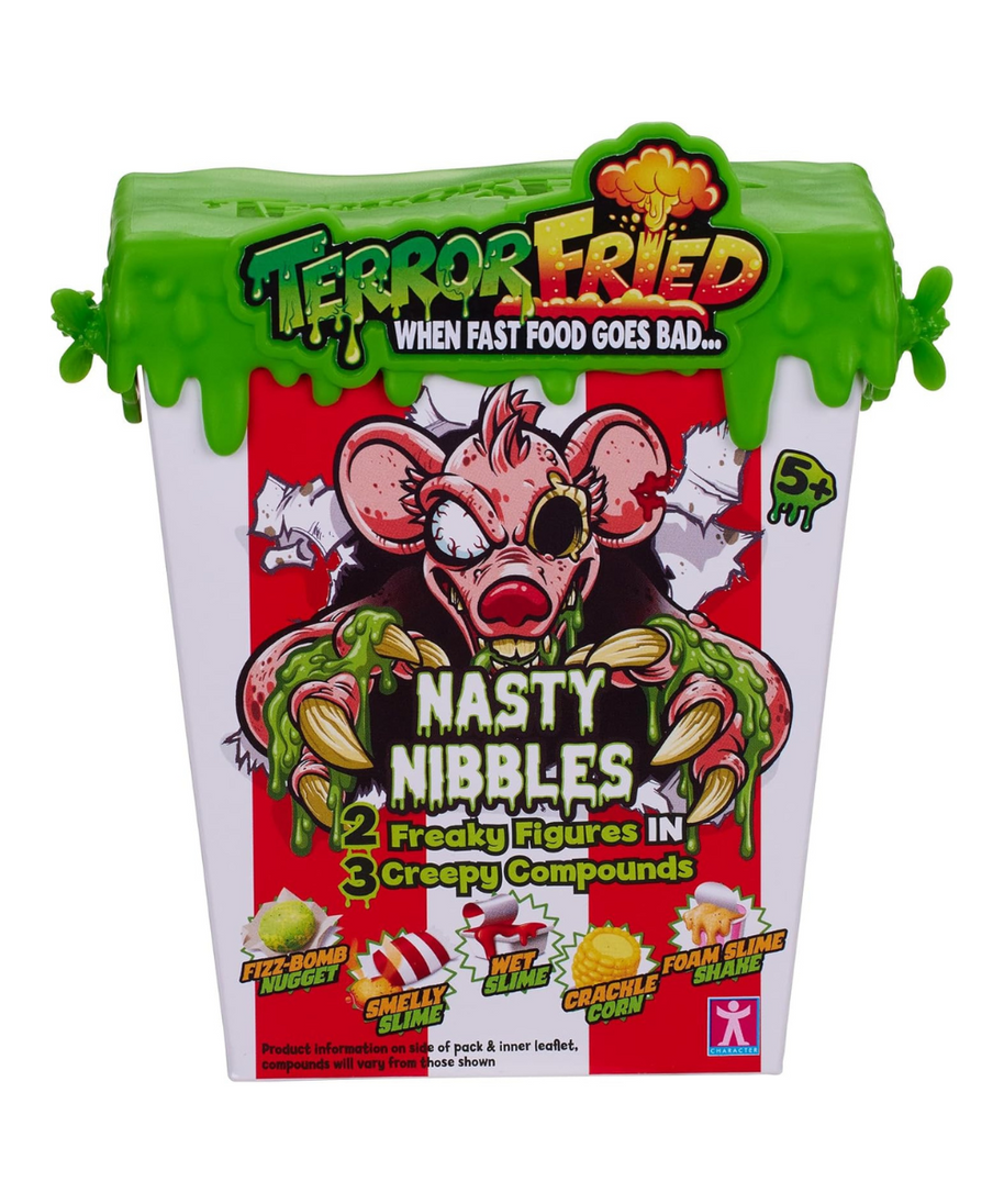 Terror Fried 08091 Nasty Nibbles, Gross Collectible Figures and Slime for Boys Ages 4-10, Multi-Compound Interactive Play Set with Fizz, Squish, Crack and Ooze, Sensory and Collectible Toys