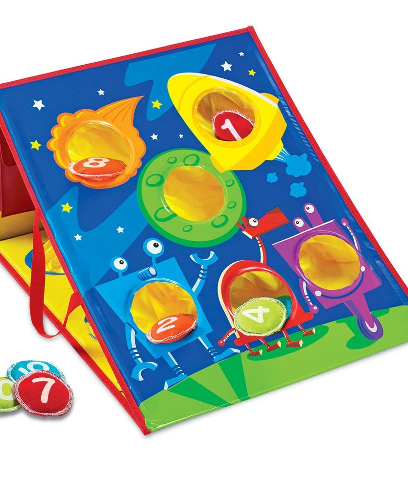 مجموعة أنشطة المهارات المبكرة من Learning Resources Smart Toss، لعبة تفاعلية على شكل كيس فول لتنمية المهارات البدنية والحسابية