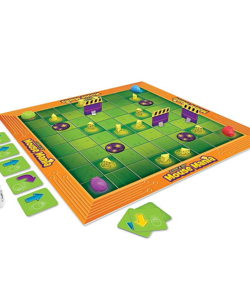 موارد التعلم لعبة لوحة Code &amp; Go Robot Mouse Mania، مقدمة مبكرة للبرمجة والعلوم والتكنولوجيا والهندسة والرياضيات للأطفال من سن 5 سنوات فما فوق